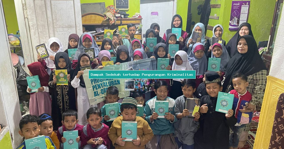 Dampak Sedekah terhadap Pengurangan Kriminalitas